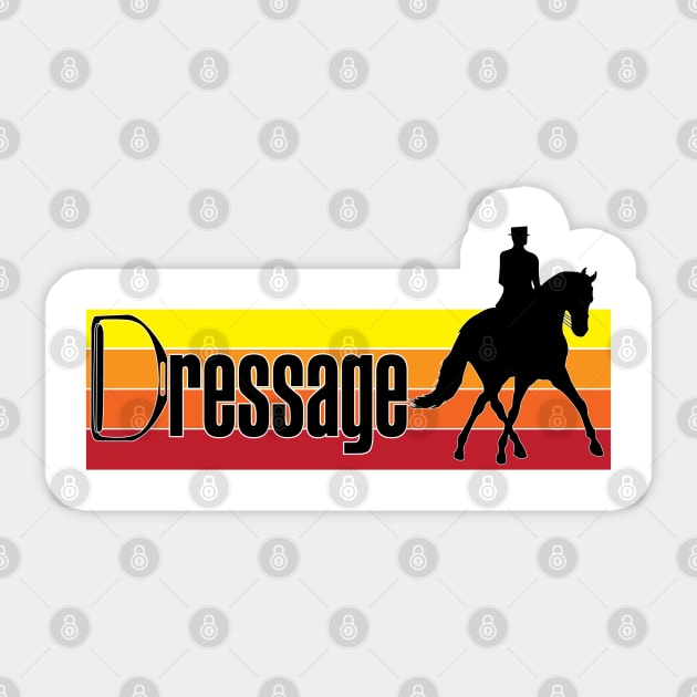 Retro Dressage Sticker by DickinsonDesign